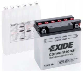 AKUMULATOR 12V 9AH EXIDE 12N9-3B +P 135-75-139 MOTOCYKLOWY