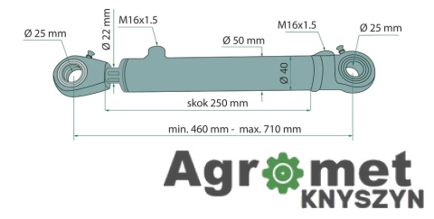 Cylinder Hydrauliczny, Cj2f-18-40/22/250z, Wysuw Motowideł, Wysyp Zboża 5040995390. CJ2F16/40/22/250z. 5040995130