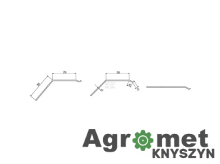 Palec Zagarniający AMAZONE ( DŁUGI/PRAWY ), 430x9mm, 6050-3752300, 3752300, 3752300N,