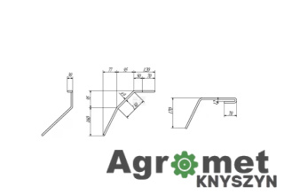 Palec Zagarniający LEMKEN/HESSIA ( LEWY ), 292x9mm, 3537023N, 3537023,