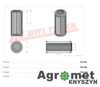 Filtr Hydrauliczny Hifi SH 52142 HY10339 94004183384 304016678 XH990