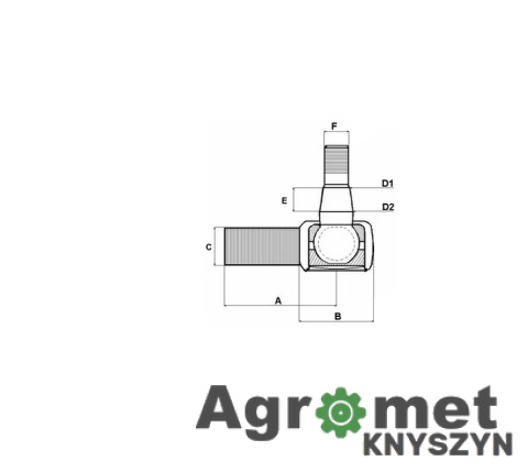 Końcówka przegub drążka Same Deutz John Deere Końcówka przegub drążka Same Deutz John Deere