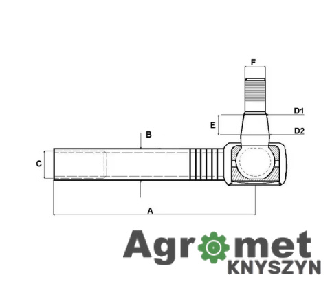 PRZEGUB KULOWY MF LANDINI RENAULT 3426336M1 6000103260 PRZEGUB KULOWY MF LANDINI RENAULT 3426336M1 6000103260