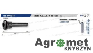 Guma strzykowa typ Westfalia WK2 7022.2725.150, 19 mm, 4szt., Spaggiari 01-5767 70222725150