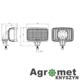 Lampa Robocza Led, Prostokątna 90w 6000lm 10/30v Z Wtyczką Deutsch, Światło Rozproszone 30 Led Kramp