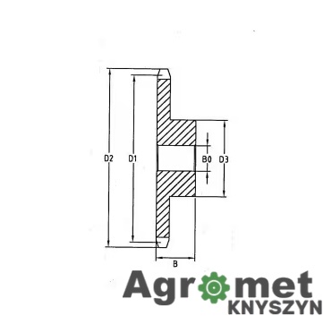 Koło łańcuchowe pojedyncze Z-11 3/4" (12B-1) Kramp SE3411 Koło łańcuchowe pojedyncze Z-11 3/4" (12B-1) Kramp SE3411