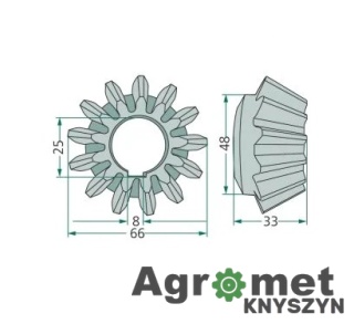 Koło Zębate Stożkowe Z=13