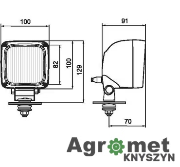 Lampa Robocza, Kwadratowa, Lkr5.26365 Lampa Robocza, Kwadratowa, Lkr5.26365