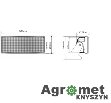 Lampa Robocza LED Kramp – Smukła 42W, 3800lm – Szerokie Światło w Kompaktowej Formie