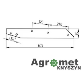 1116730010 Płóz tylny, prawy PO738 XL Unia 1116730010 Płóz tylny, prawy PO738 XL Unia