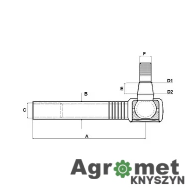 Końcówka drążka kierowniczego HP204KR / SHP204KR