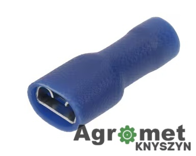 Końcówka przewodu płaska nasadkowa żeńska, niebieska