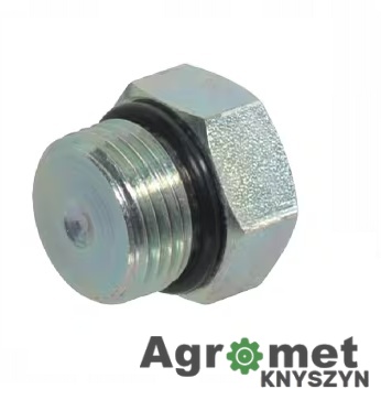 Korek zamykający 9/16 UNF – stalowy, ocynkowany, z uszczelnieniem NBR