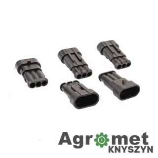 Kostka Amp Superseal, Wtyczka Męska 3-Styk.