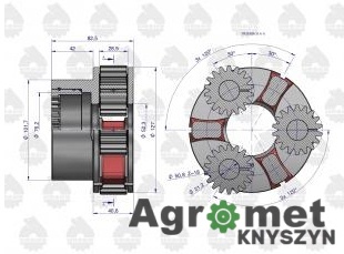 Kosz satelit reduktora MF3 – Oryginał URSUS 899711M91 / 3130081K91 – komplet