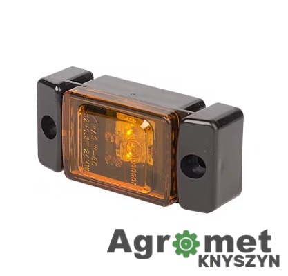 Lampa obrysowa LED Waś 278 – pomarańczowa, prostokątna, 12/24V, przykręcana