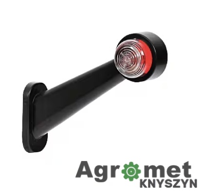 Lampa obrysowa gopart LA35005 – 12/24V, zagięta, czerwona/biała, przykręcana