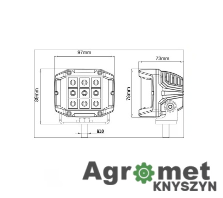 Lampa Robocza LED Kramp – Kwadratowa, 22.5W, 2850lm – Idealny Kombi do Pracy Nocą