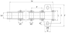 ŁAŃCUCH PODAJNIKA JOHN DEERE AZ10331 JD 8360000258 S52L x 71LS DONGHUA Łańcuch pojedynczy KOMBAJN