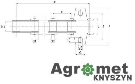 Łańcuch Podajnika Pochyłego John Deere AZ10331 – Typ S51 (70 Ogniw / 12 Przyłączy)