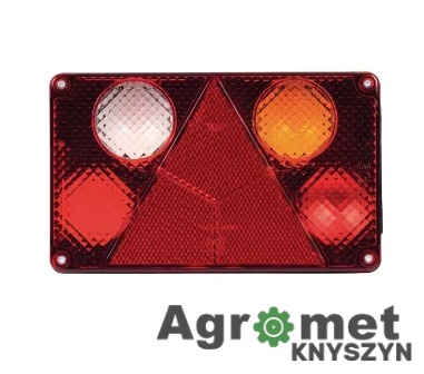 Lampa Tylna Zespolona Waś (Model W-21) – Prawa, 6 Funkcji, Cofania 12/24V