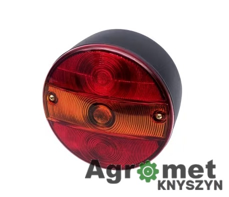 Lampa Tylna Zespolona Waś (W-19P) – Prawa, Ø 142 mm, Uniwersalna 12/24V