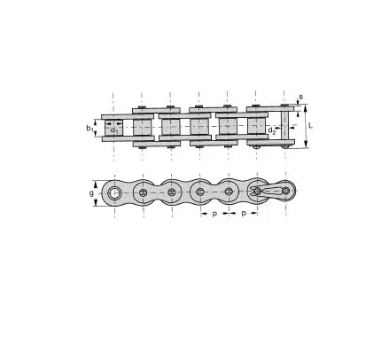 Łańcuch Rolkowy Rexnord ASA 50 H (Heavy) – Wzmocniony (5/8") – KE50H