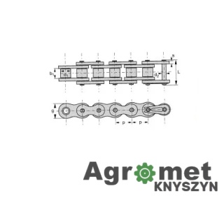 Łańcuch Rolkowy Asa Din 8188 Simplex Seria He Rexnord, Asa 60