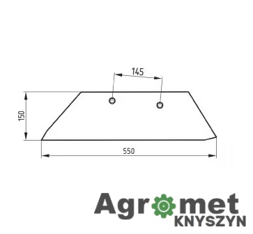 Lemiesz Dziobowy Prawy Mølbro 16" – Zamiennik do Pługów Kongskilde / Överum (Korpus SR)