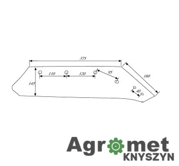Lemiesz Prawy Kramp 16" (KK073004N) – Zamiennik do Kverneland i Pöttinger