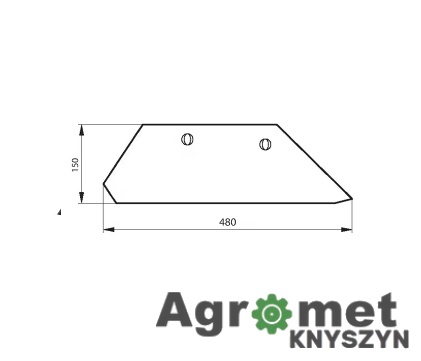 Lemiesz Lewy 18" do Pługów Överum i Agrolux (85-382) – Oryginał Mølbro