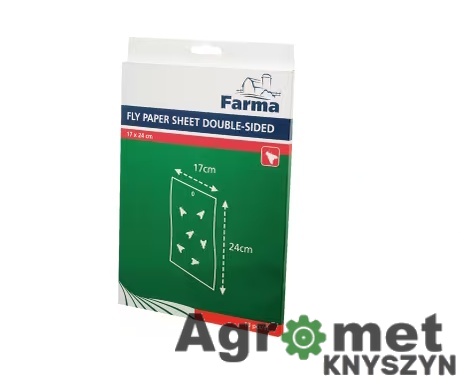 Lep Dwustronny na Muchy i Owady 17x24 cm (Paczka 10 szt.) – Marka Farma