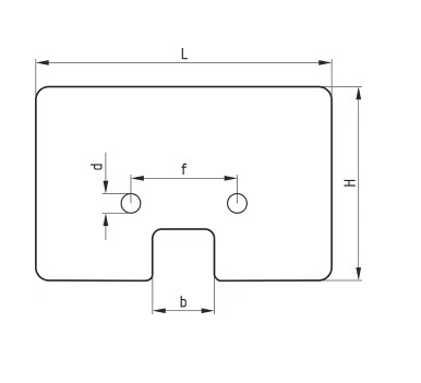 Łopatka gumowa podajnika 78 x 149 mm – John Deere