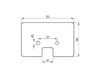 Łopatka Łańcucha 153 X 100 Mm