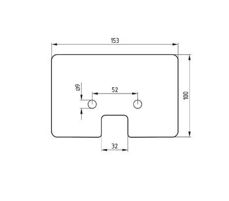 Łopatka gumowa przenośnika Claas (100x153x11 mm)