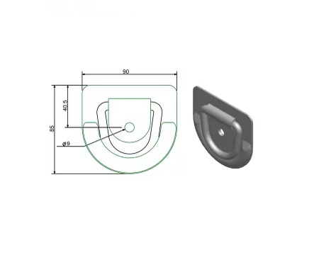 Mocowanie nieckowe ocynkowane 90x85 mm – Kramp (709012KR)