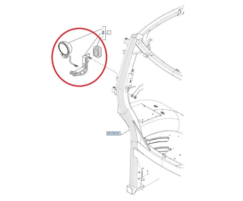 Mocowanie lampy roboczej New Holland / CASE – 84273179 CNH