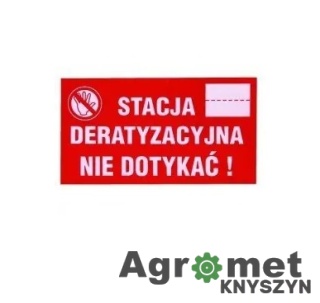 Naklejka Na Stację Deratyzacyjną