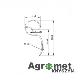 Ząb Sprężynowy 45x10