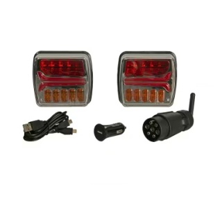 Zestaw Lamp Bezprzewodowych Led, Kwadratowych, 12v, Li-Ion, Na Magnes, Wtyczka 7-Pin Kramp