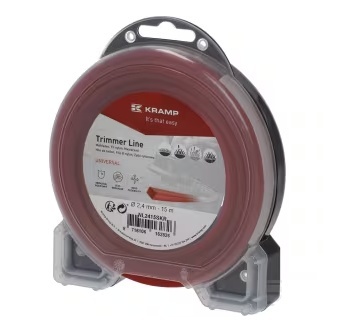 Żyłka tnąca Ø 2,4 mm 15 m kwadratowa czerwona – Kramp Pro Performance (NL2415SKR)