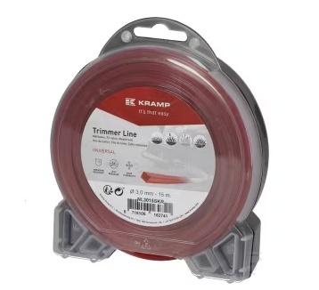 Żyłka tnąca Ø 3,0 mm 15 m kwadratowa czerwona – Kramp Pro Performance (NL3015SKR)