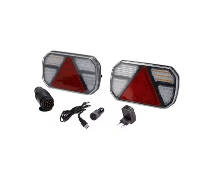 Bezprzewodowy zestaw lamp tylnych LED na magnes Kramp (CANBUS, 13-pin) – 245 x 151 x 45 mm