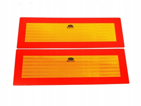 Tablice Odblaskowe Wyróżniające do Przyczepy 565x200 mm Zestaw 2 szt.