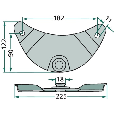Trzymak noża do kosiarki KRONE (L-225 mm) – 001456236N