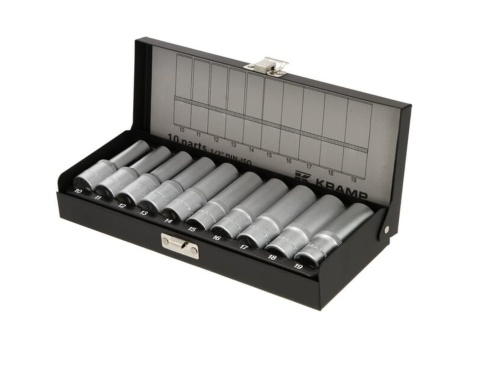 Zestaw kluczy nasadowych przedłużanych 1/2" 10 el. – KRAMP (1804924010KR)