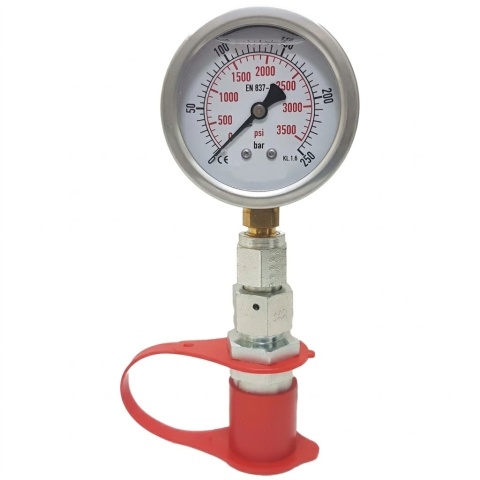 Zestaw pomiarowy ciśnienia hydraulicznego 0-250 BAR z wtyczką ISO-A (EURO)